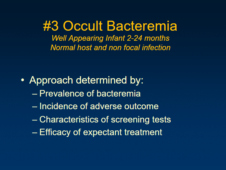 PDF) Current management of occult bacteremia in infants